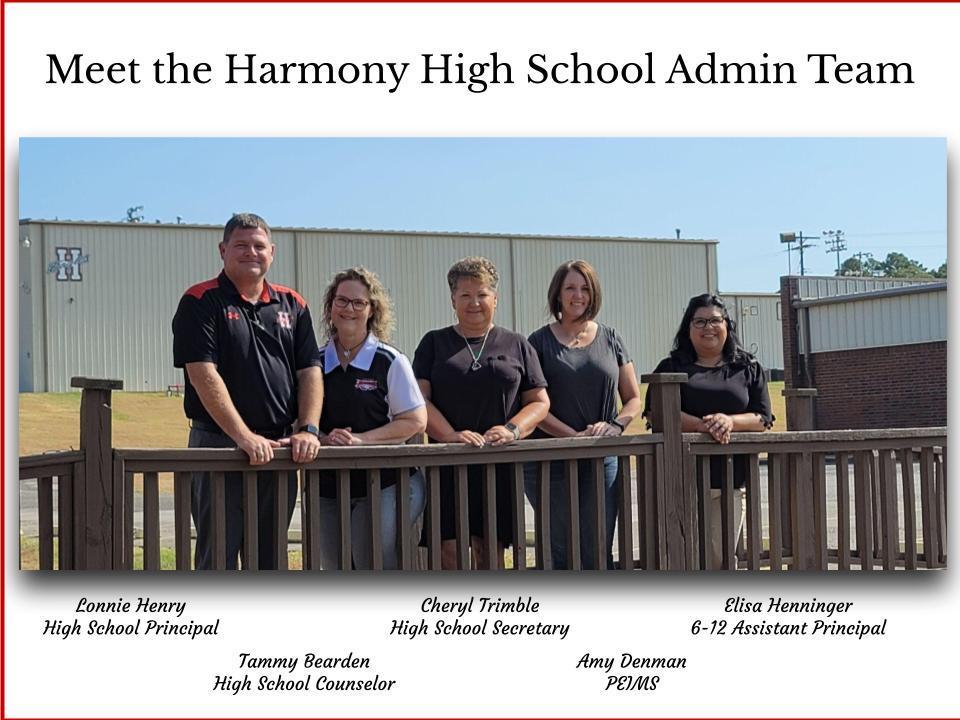 High School Admin Team